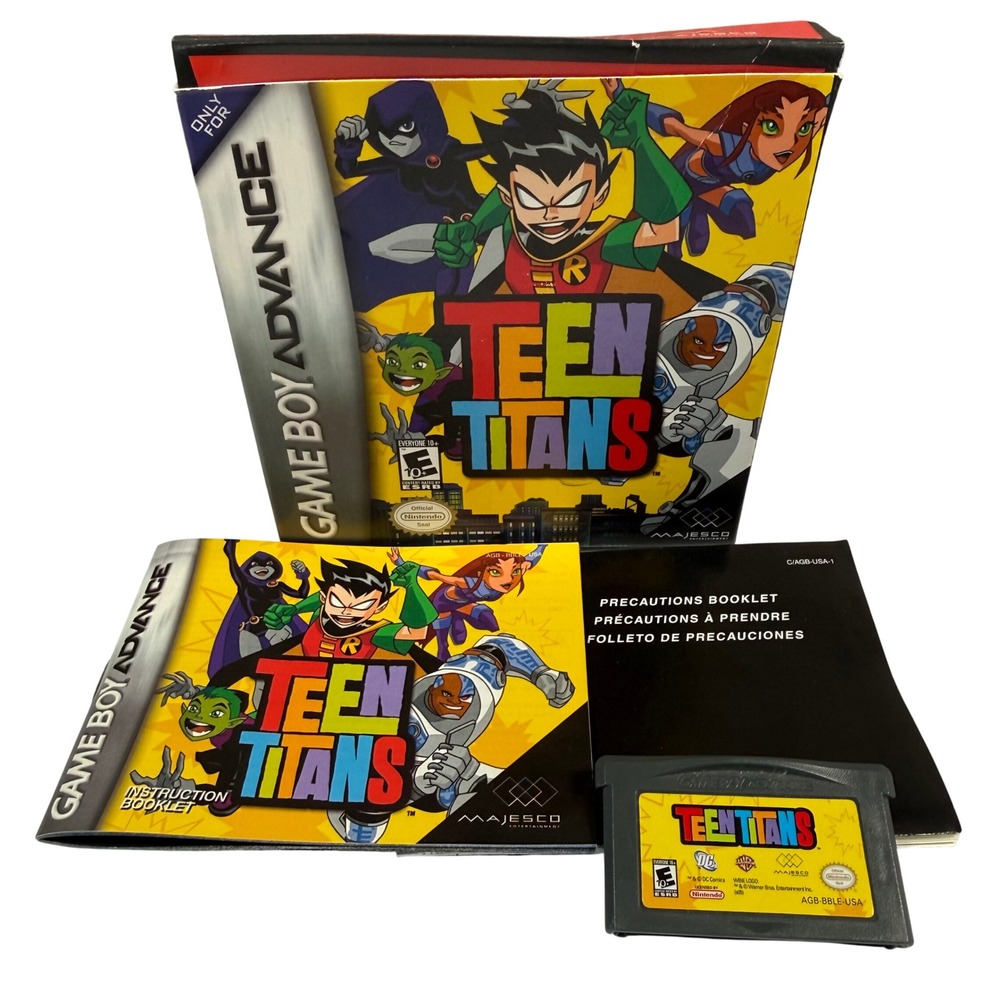 Majesco Teen Titans Video Game Nintendo Game Boy Advance Complete Boxed GBA